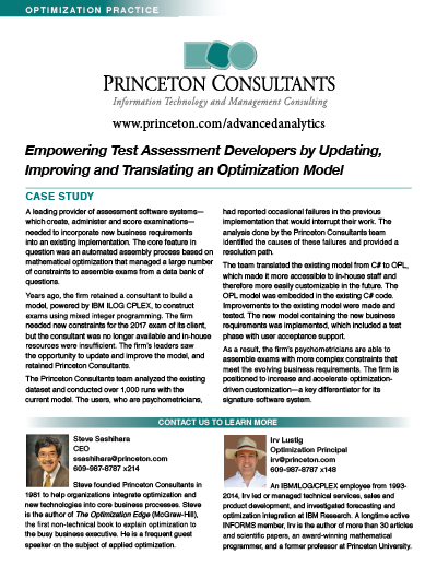 Princeton Consultants Case Study: Empowering Test Assessment